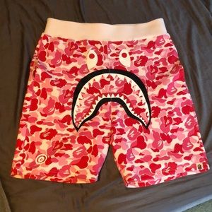 BAPE- Pink camo shorts